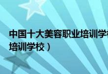 中国十大美容职业培训学校（美容学校排行榜前十名美容师培训学校）