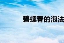 碧螺春的泡法（碧螺春的泡法）
