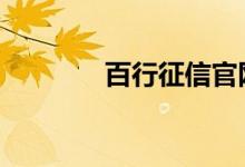 百行征信官网 百行征信是啥