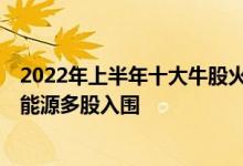 2022年上半年十大牛股火热出炉：浙江建投涨超3倍夺魁新能源多股入围