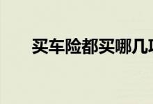 买车险都买哪几项 车险到底买哪几项