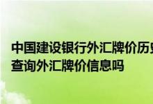 中国建设银行外汇牌价历史查询 建设银行：我可以编辑短信查询外汇牌价信息吗