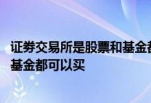证劵交易所是股票和基金都可以买的吗 股票证券是不是所有基金都可以买