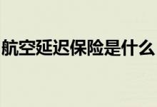 航空延迟保险是什么？航空延迟保险保障范围