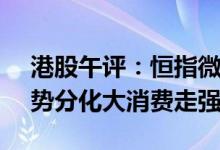 港股午评：恒指微涨重回22000点科技股走势分化大消费走强