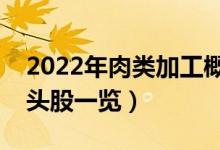 2022年肉类加工概念股有那些（肉类加工龙头股一览）