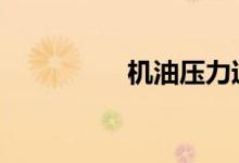  机油压力过低 不缺机油 