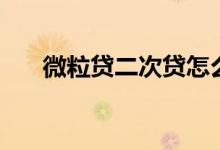 微粒贷二次贷怎么弄（微粒贷二次贷）