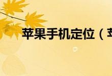 苹果手机定位（苹果手机定位怎么查）