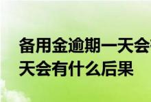 备用金逾期一天会有什么后果 备用金逾期一天会有什么后果