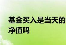 基金买入是当天的价格么 基金买入是当天的净值吗