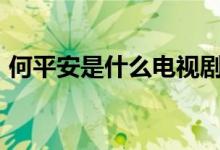 何平安是什么电视剧（hpa是什么单位名称）