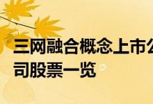 三网融合概念上市公司有哪些三网融合上市公司股票一览