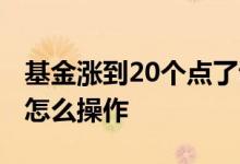 基金涨到20个点了该怎么办 基金涨了20个点怎么操作