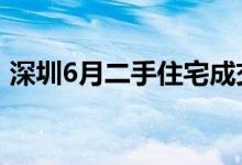 深圳6月二手住宅成交2241套环比下跌3.3%