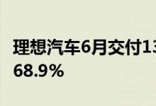 理想汽车6月交付13024辆理想ONE同比增长68.9%