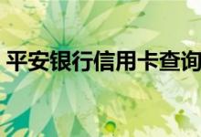 平安银行信用卡查询（平安银行信用卡查询）
