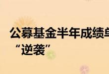 公募基金半年成绩单出炉新能源主题基金大举“逆袭”