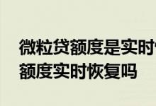 微粒贷额度是实时恢复的吗 微粒贷钱还进去额度实时恢复吗