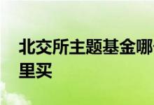 北交所主题基金哪个好 北交所主题基金在哪里买