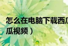 怎么在电脑下载西瓜视频（电脑版怎么下载西瓜视频）