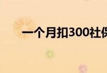 一个月扣300社保高吗 属于什么档次 