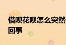 借呗花呗怎么突然停了 花呗借呗都停了怎么回事