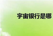 宇宙银行是哪 宇宙行是什么银行