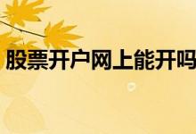 股票开户网上能开吗（股票开户网上能开吗）