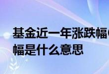 基金近一年涨跌幅60%什么意思 基金的涨跌幅是什么意思