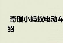  奇瑞小蚂蚁电动车奇瑞小蚂蚁电动车车型介绍 