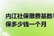 内江社保缴费基数与比例查询 2022年内江社保多少钱一个月 