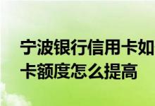 宁波银行信用卡如何提高额度 宁波银行信用卡额度怎么提高