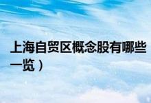 上海自贸区概念股有哪些（2022年上海自贸区上市公司龙头一览）