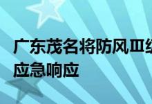 广东茂名将防风Ⅲ级应急响应提升为防风Ⅱ级应急响应