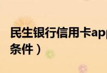 民生银行信用卡app是哪个（民生银行信用卡条件）