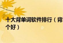 十大背单词软件排行（背单词app推荐背英语单词的软件哪个好）