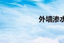  外墙渗水如何处理？ 