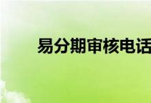 易分期审核电话（易分期审核多久）