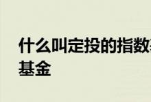 什么叫定投的指数基金 什么叫定投红利指数基金