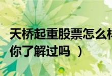 天桥起重股票怎么样（天桥起重盈利能力分析你了解过吗 ）