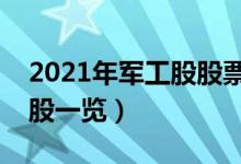 2021年军工股股票有那些（军工股概念龙头股一览）