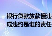 银行贷款放款慢违约责任 银行贷款审批慢造成违约是谁的责任