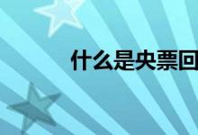 什么是央票回购（什么是央票）