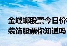 金螳螂股票今日价格如何（2022年这些装修装饰股票你知道吗）