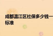 成都温江区社保多少钱一个月 2022年成都温江区社保缴费标准 