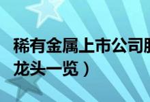 稀有金属上市公司股票有哪些（相关稀有金属龙头一览）