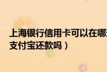 上海银行信用卡可以在哪查询还款（上海银行信用卡可以用支付宝还款吗）