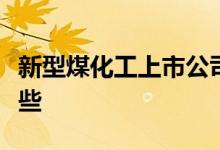 新型煤化工上市公司龙头新型煤化工股票有哪些