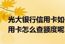 光大银行信用卡如何查可用额度 光大银行信用卡怎么查额度呢